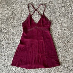 FREE PEOPLE backless dress with lace, size S